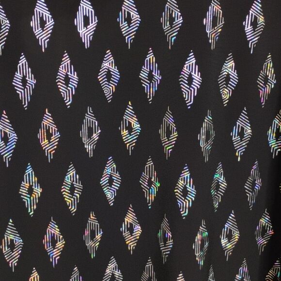 LuLaRoe Scarlett dress Black with        Iridescent Silver Diamonds size 10 - Picture 5 of 10